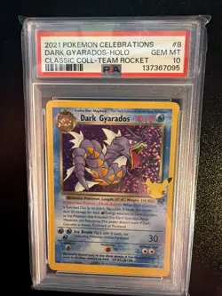 2021 Pokemon Celebrations Classic Collection - Dark Gyarados Holo 8/82 PSA 10 - Image 1