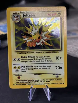 1999 Pokemon Jolteon 4/64 Jungle Set Holo Unlimited - No Symbol Error NM - Image 1