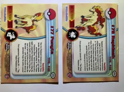 2000 Topps Chrome Pokemon TV Animation Edition Ponyta #77 & Rapidash #78 - NM/LP - Image 2