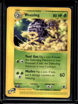 2002 Pokemon Expedition Set Weezing #70/165 - Image 1