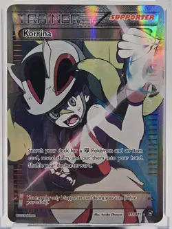2014 POKEMON XY FURIOUS FISTS #111 FULL ART/KORRINA LP - Image 2
