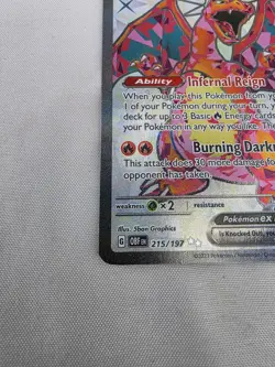 Pokemon TCG Charizard EX Obsidian Flames 215/197 NM/M Condition - Image 3