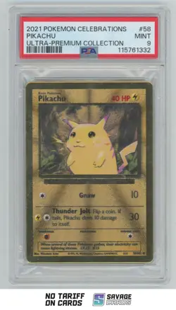 2021 Pokemon Sword & Shield - Celebrations UPC Pikachu PSA 9 #58/102 - Image 1