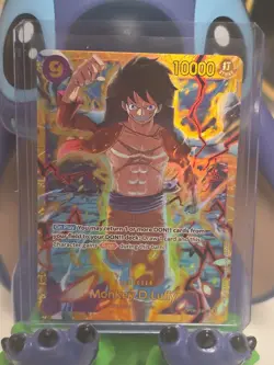 One Piece TCG OP09-119 Monkey D Luffy SEC NM Double Sleeved Flawless - Image 1