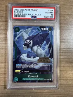 Kuroobi 2023 One Piece Promo Online Regional FINALIST Vol. 2 #026 PSA 10 - Image 1