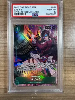 Baby 5 2023 One Piece JAPANESE OP05 Alternate Art #034 PSA 10 - Image 1