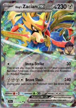 Hop's Zacian ex Double Rare SV09: Journey Together 111/159 NM Pokemon - Image 1