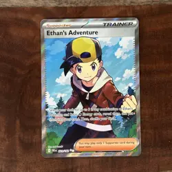 Pokemon TCG Ethan’s Adventure 221/182 Destined Rivals Full Art Ultra Rare MINT! - Image 1