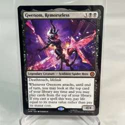 MTG Magic 0056 Gwenom Remorseless Mythic Card Regular Spiderman Deathtouch - Image 1