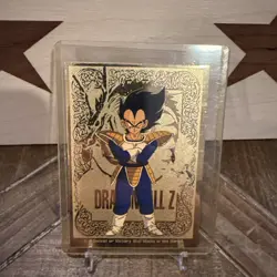1998 Dragon Ball Z Vegeta Gold Foil Card #G2 Artbox FUNimation JPP/AMADA - Image 1