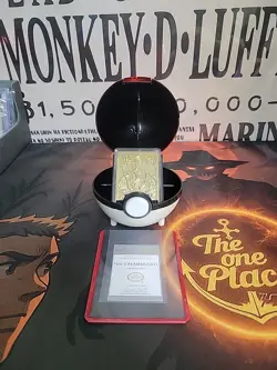 [MINT]Vintage Pokemon 1999 CHARIZARD Burger King 23k Gold Plated Trading Card - Image 2