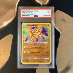 Zamazenta PSA 5 Vivid Voltage 102/185 Pokemon Card EX - Image 1