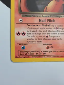 Pokemon Dark Charizard Non-Holo Card 21/82 Team Rocket 2000 Vintage - Image 4