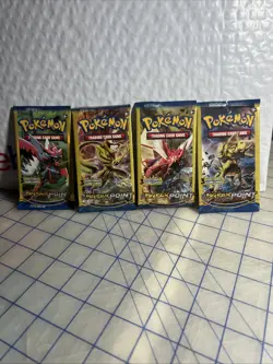Pokemon XY BREAKpoint 3 Card Mini Booster Packs Complete Art Set Lot of 4 Sealed - Image 1