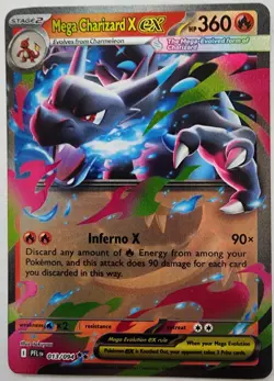 Pokemon Trading Card TCG Mega Charizard EX Art Holo 013/094 Nintendo 2025 - Image 1