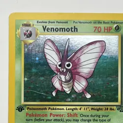 Venomoth 1st Edition Holo Rare MP Jungle 13/64 - WotC Pokemon TCG 1999 - Image 2