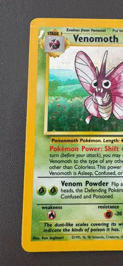 Pokemon Cards: Jungle Rare Holo: Venomoth 13/64 TCG 1999 WOTC Vintage - Image 2