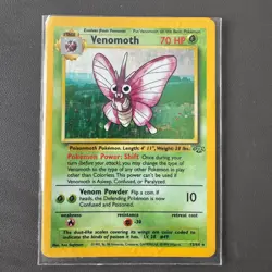 Pokemon Cards: Jungle Rare Holo: Venomoth 13/64 TCG 1999 WOTC Vintage - Image 1