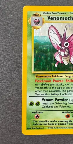 Pokemon Cards: Jungle Rare Holo: Venomoth 13/64 TCG 1999 WOTC Vintage - Image 3
