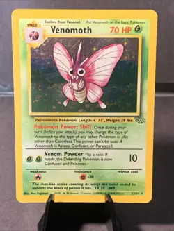 Pokemon TCG Venomoth #13/64 Holo Rare Jungle Set Unlimited WOTC VTG 1999 - Image 1