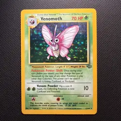 Pokemon TCG Venomoth 13/64 Jungle Holo Rare WOTC Vintage 1999 LP - Image 1