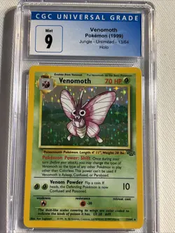 1999 VENOMOTH VINTAGE Pokemon Jungle 13/64 Holo CGC 9 MINT Rare PSA 10!U TCG OLD - Image 3