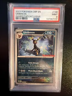 2023 pokemon obf en umbreon gamestop exlusive #130 mint psa9 8277283 - Image 1