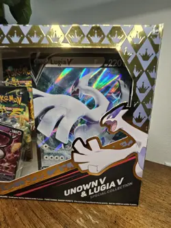 Pokemon TCG Crown Zenith Lugia v & Unown v Special Collection Box Sealed - Image 3