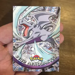 Pokemon AERODACTYL #142 Non-Holo Topps Blue Logo 1st TV Animation 2000 TCG - Image 1
