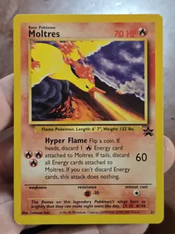 Pokemon Moltres #21 WOTC Black Star Promo - Image 1