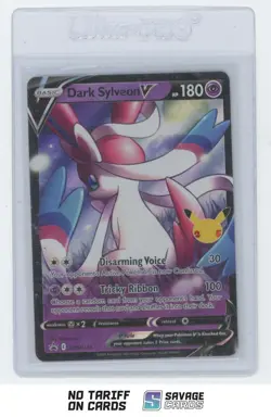 2021 Pokemon Sword&Shield Celebrations Collection Promo Black Star Dark Sylveon - Image 1