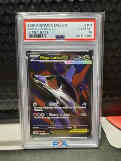 2025 Pokemon Mega Evolution Mega Latias EX Ultra Rare PSA 10 - Image 1