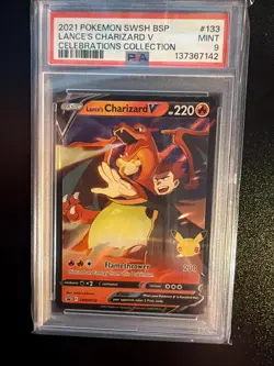 Charizard V Psa 9 2021 Pokemon Celebrations SWSH133 Lance's Charizard - Image 1