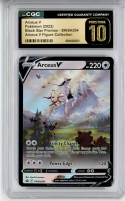 CGC Pristine 10 Pokemon TCG Arceus V SWSH204 SWSH: Sword & Shield Promo Holo - Image 1