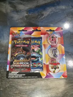 Burning Shadows 3 Pack Blister & Pokemon XY Evolutions Crimson Invasion Pin Lot - Image 4
