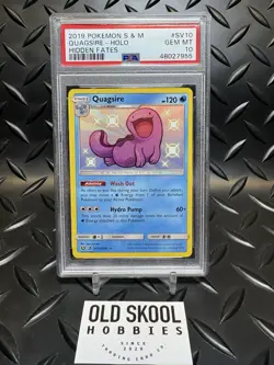 Pokemon TCG Hidden Fates ~ Quagsire #SV10 Shiny Holo Rare ~ PSA 10 GEM MINT - Image 1
