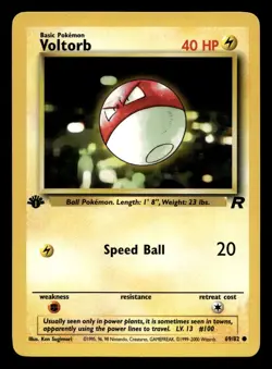 Voltorb 69/82 Common Team Rocket 1st Edition WOTC Pokemon NM - Image 1