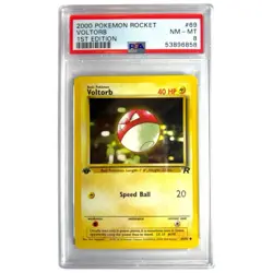2000 Pokemon Team Rocket 1st Edition Voltorb 69/82 PSA 8 NM-MT - Image 1