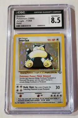 Vintage WOTC Pokemon TCG Snorlax #11/64 Jungle Holo Rare CGC 8.5 - Image 1