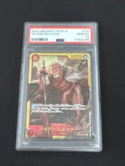 OP08-118 One PIece TCG CCG Silvers Rayleigh Secret Rare Two Legends PSA 10 Japan - Image 1