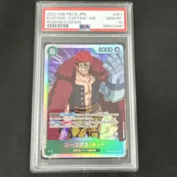 Eustas Captain Kid RC HOLO 2022 One Piece JPN Romance Dawn #51 PSA 10 Gem Mint - Image 1