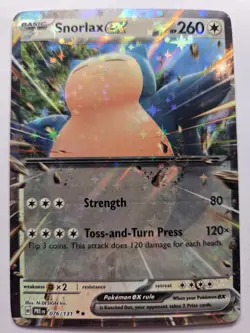 Snorlax ex 076/131 Double Rare Holo PRE SV: Prismatic Evolutions NM Pokemon Tcg - Image 1
