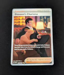 Pokemon TCG Giovanni's Charisma SIR Scarlet & Violet 151 Card 204/165 NM - Image 1