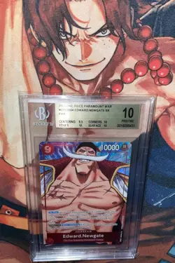 One Piece Edward Newgate OP02-004 (Alt Art) Beckett 10 Paramount War - Image 1
