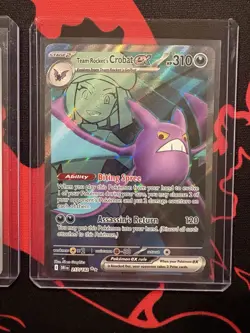 Destined Rivals NM Pokemon Team Rockets Crobat #217 & Blackstar Promo Card Lot - Image 3