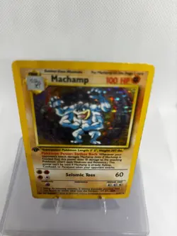 Pokemon TCG Machamp Holo Rare 1st Edition Base Set, Card 8/102, LP Condition - Image 2