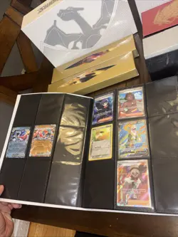 Massive Pokemon Lot Tins Mats Posters PSA Magazine Binder With Cards - Image 3
