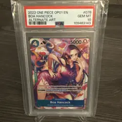 2022 One Piece OP01 Romance Dawn Boa Hancock Alternate Art PSA 10 078 - Image 1