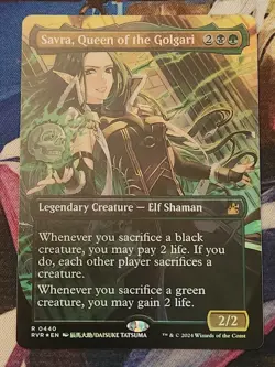MTG RVR - Savra, Queen Of The Golgari - Anime Borderless FOIL NM Ravnica - Image 1