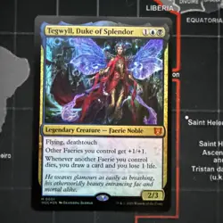 MtG Tegwyll, Duke of Splendor - NM Foil - Wilds of Eldraine Commander Magic - Image 1